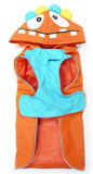 Cute Little Monster Themed Raincoat for Dogs in Color Orange Multi - Daisey's Doggie Chic