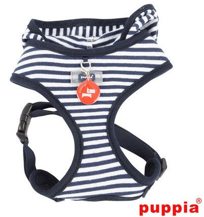 Crabby Beach Party Blue Hooded Choke-Free Halter Harness with Smart Tag - Daisey's Doggie Chic