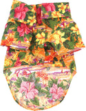 Camp Shirt in color Hawaiian Hibiscus Sunset - Daisey's Doggie Chic
