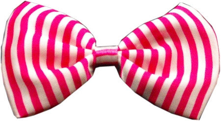 Super Fun & Festive Bow Tie for Small Dogs in Pink Stripe - Daisey's Doggie Chic