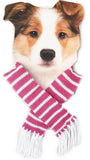 Candy Cane Striped Knit Scarf for Dogs Color Pink/White - Daisey's Doggie Chic