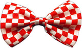 Super Fun & Festive Bow Tie for Small Dogs in Red Checker - Daisey's Doggie Chic