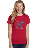 Yorkie pet Theme Crewneck T-Shirt - Rather Go Yorkie-ling logo - Adult (Unisex) Sizes S,M,L,XL,2XL in 19 colors - Daisey's Doggie Chic