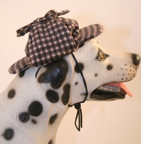 Sherlock Bones (Holmes) Tweed Cap for Dogs - Daisey's Doggie Chic