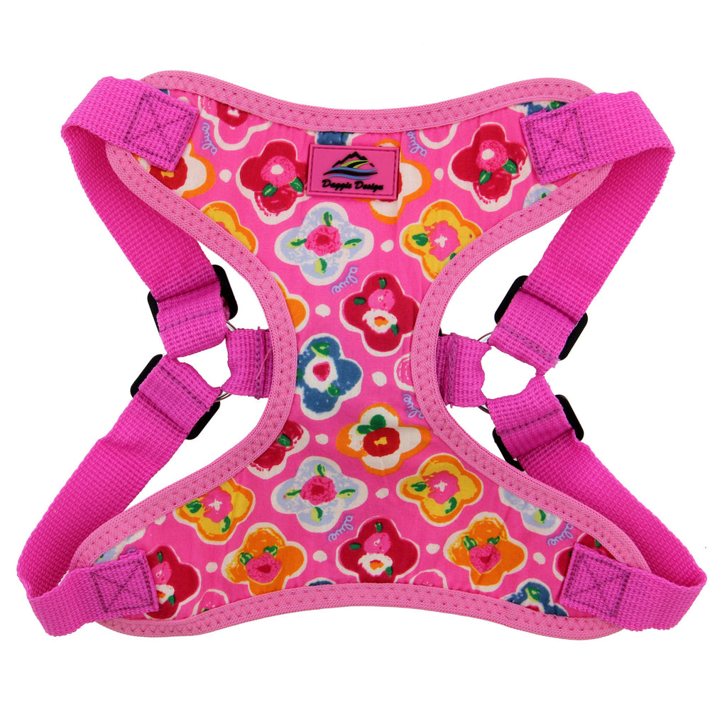 Wrap-Snap-n-Go  Choke-Free Harness in Maui Pink - Daisey's Doggie Chic