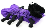 Spooky Cute Isty Bitsy Purple Plush Spider Costume for Dogs includes theme accessory - Daisey's Doggie Chic