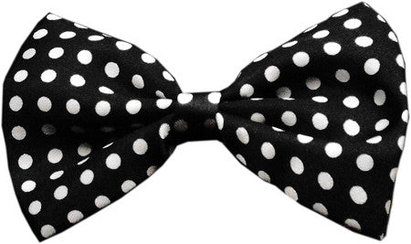 Super Fun & Festive Bow Tie for Small Dogs in Black Swiss Dot - Daisey's Doggie Chic