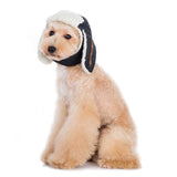 Shearling Trapper Hat for Dogs - Sizes XS to XL - Shown in Dark Denim - Daisey's Doggie Chic