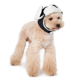 Shearling Trapper Hat for Dogs - Sizes XS to XL - Shown in Dark Denim - Daisey's Doggie Chic