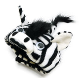 Plush Zebra Hat with Mane and Tail - Includes Charm Accessory - Pet Sizes XS to XL - Daisey's Doggie Chic